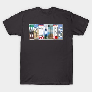 Wyoming License Plates T-Shirt